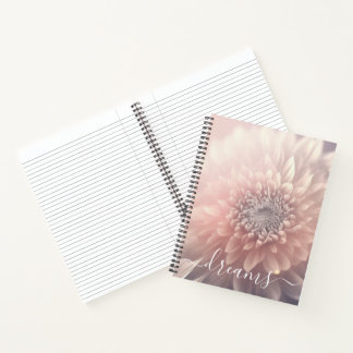 Customisable Soft Pink Flower Dream Journal