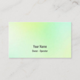 Customisable soft yellow green business card