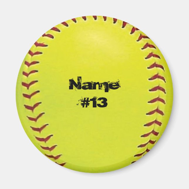 Customisable Softball Magnet (Front)