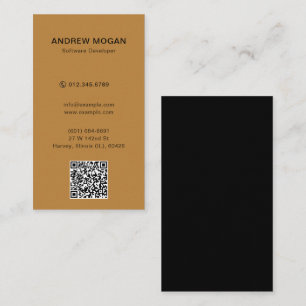 Customisable Software Developer Orange Colour Business Card