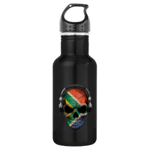 Customisable South African Dj Skull and Headphones 532 Ml Water Bottle
