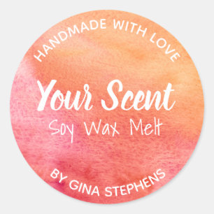 Customisable Soy Wax Melt Classic Round Sticker