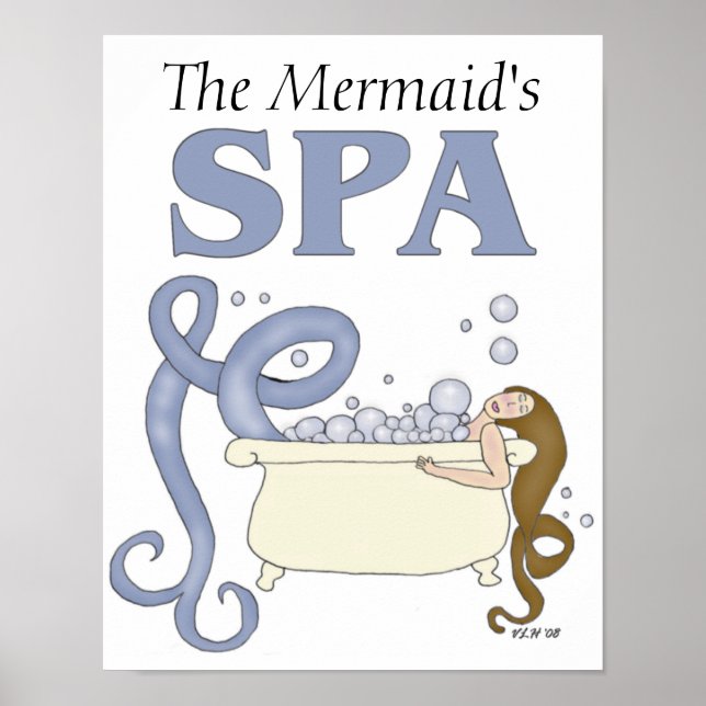 Customisable Spa Mermaid Print (Front)