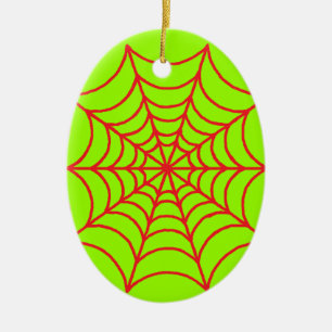 Customisable Spider Webs Ceramic Tree Decoration