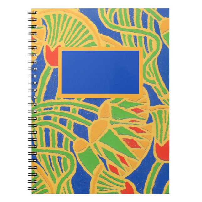 Customisable Spiral Notebook, Egyptian Design Notebook (Front)