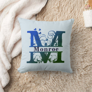 Customisable Split 'M' Monogram Cushion