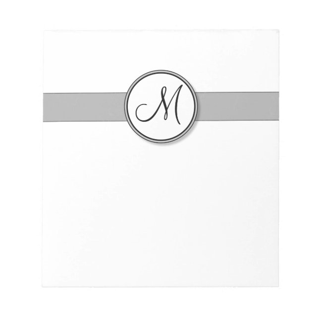 Customisable Split Monogram Seal Template Notepad (Front)