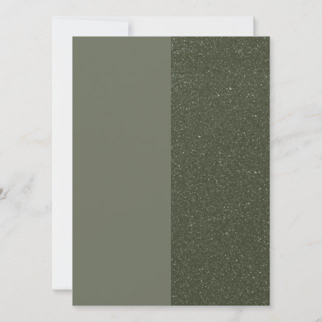 Customisable Split Moss Green Flat Card (Front)