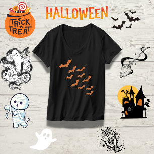 Customisable Spooky Bat Border Family Halloween T-Shirt