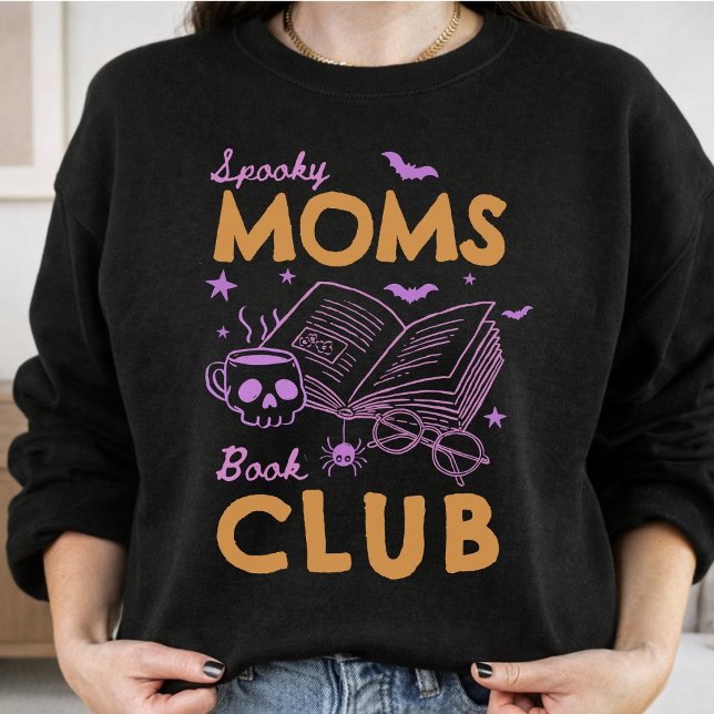 Customisable Spooky Moms Book Club Funny Halloween Sweatshirt (Creator Uploaded)