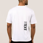 Customisable Sport Back Print Template Mens Modern T-Shirt<br><div class="desc">Add Your Text Here Modern Back Design Print Template Mens Sport-Tek Competitor Activewear White T-Shirt.</div>