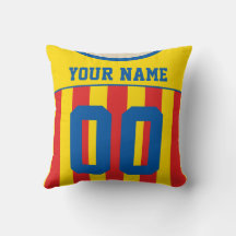Customisable Sports Jersey Template Pillow, Soccer