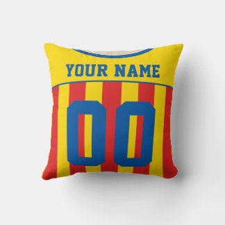 Customisable Sports Jersey Template Pillow, Soccer Cushion