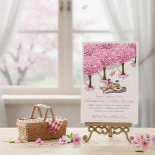 Customisable Spring Hanami Picnic Invitation