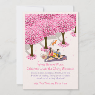 Customisable Spring Hanami Picnic Invitation