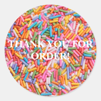 Customisable SPRINKLES THANK YOU STICKERS