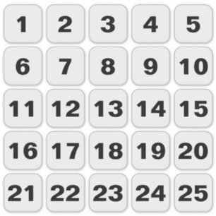 Customisable Square Number Stickers Black