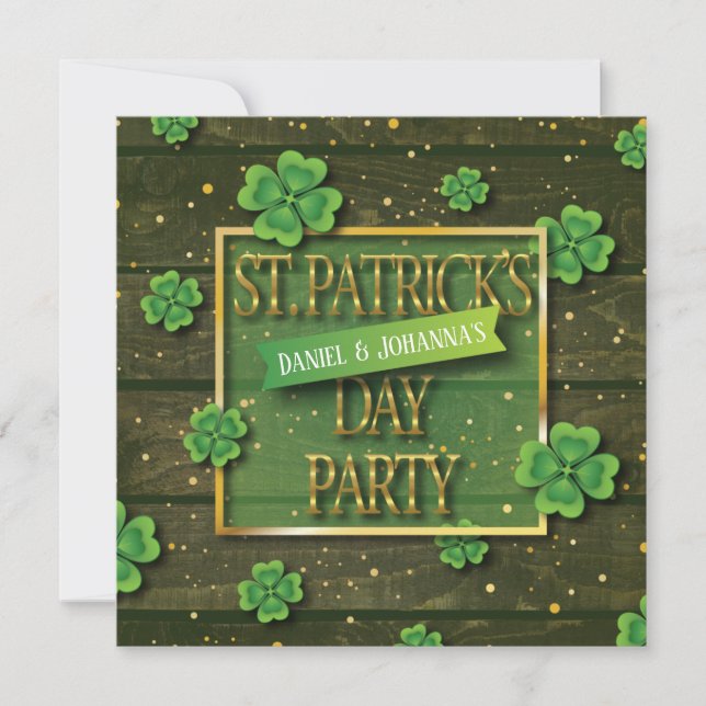 Customisable St. Patrick'd Day Party Invitation (Front)