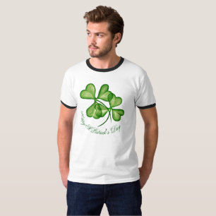 Customisable St Patrick's Day Shamrock Art Vintage T-Shirt