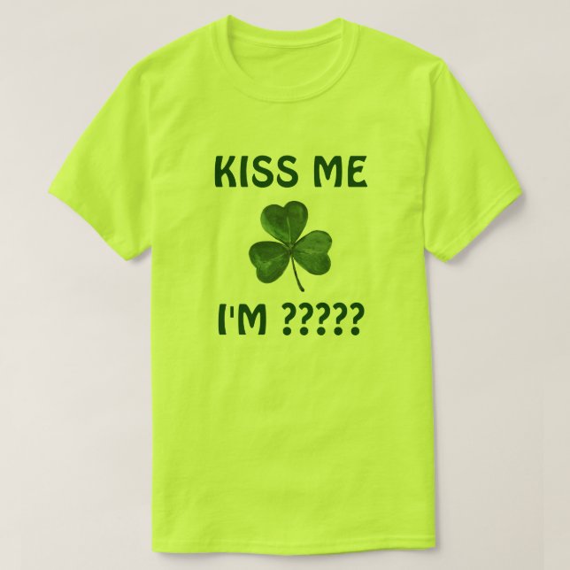 Customisable St. Patrick's Day T-Shirt (Design Front)