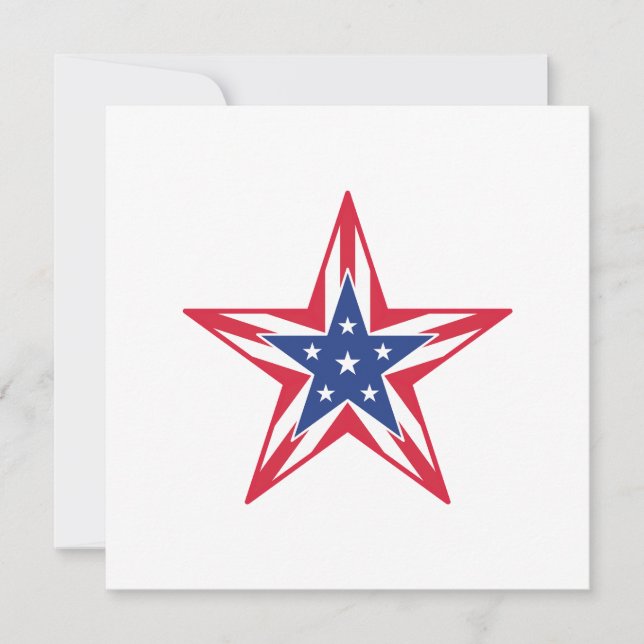 Customisable Star of Freedom Greeting Card (Front)