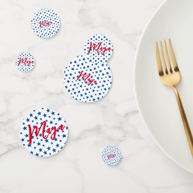 Customisable Star Pattern Design Confetti (Group)
