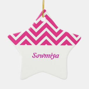 Customisable star shaped ceramic pendant tree decoration