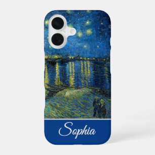 Customisable Starry Night Over the Rhone, Van Gogh iPhone 16 Case