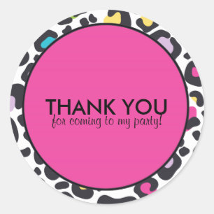 Customisable Sticker Neon Leopard Print