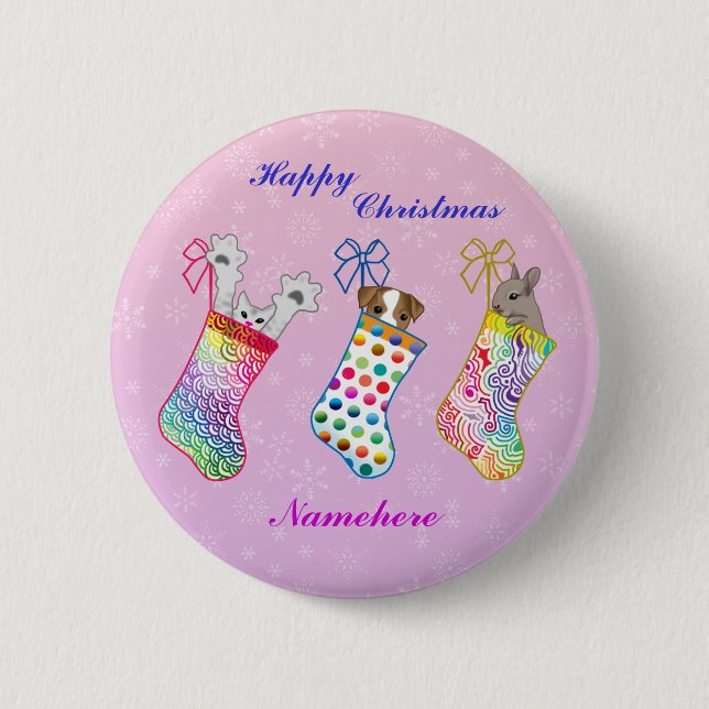 Customisable: Stocking fillers 6 Cm Round Badge (Front)