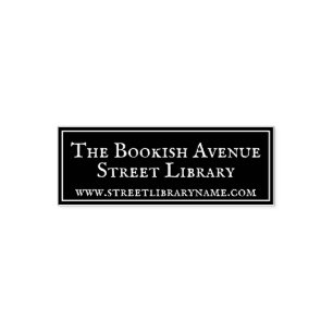 Customisable Street Library Black Book Self-inking Stamp
