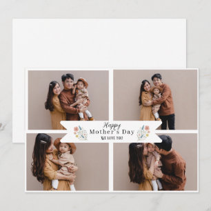 Customisable Stylish Mother’s Day Photo Greeting  Holiday Card