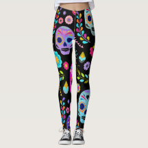 customisable sugar pop skull leggings