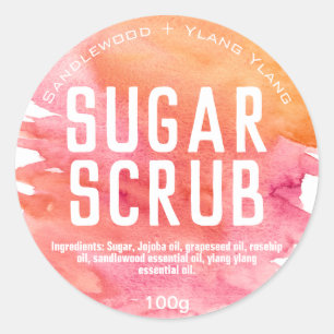 Customisable Sugar Scrub Label