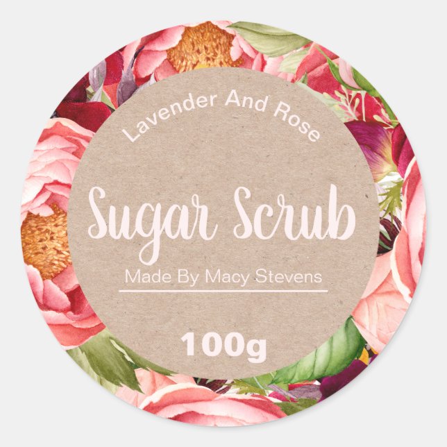 Customisable Sugar Scrub Label (Front)