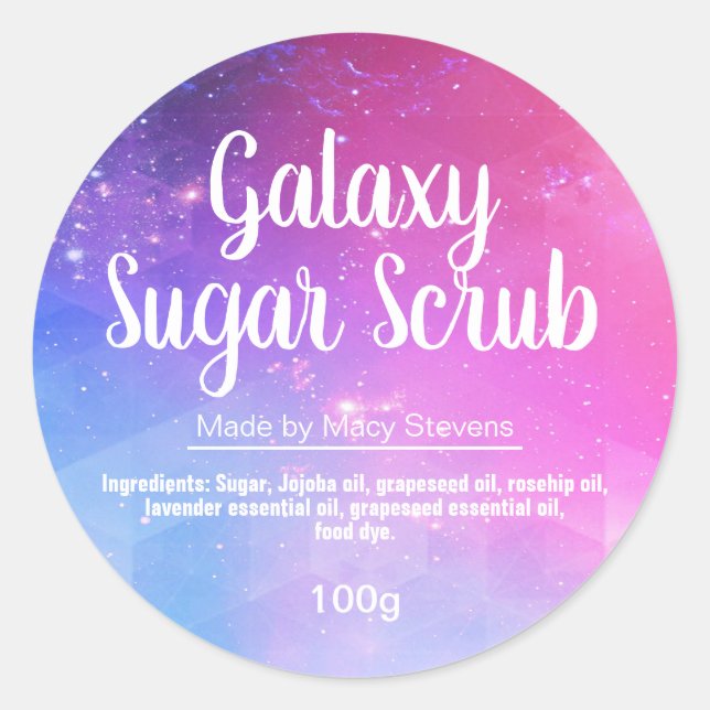 Customisable Sugar Scrub Label (Front)