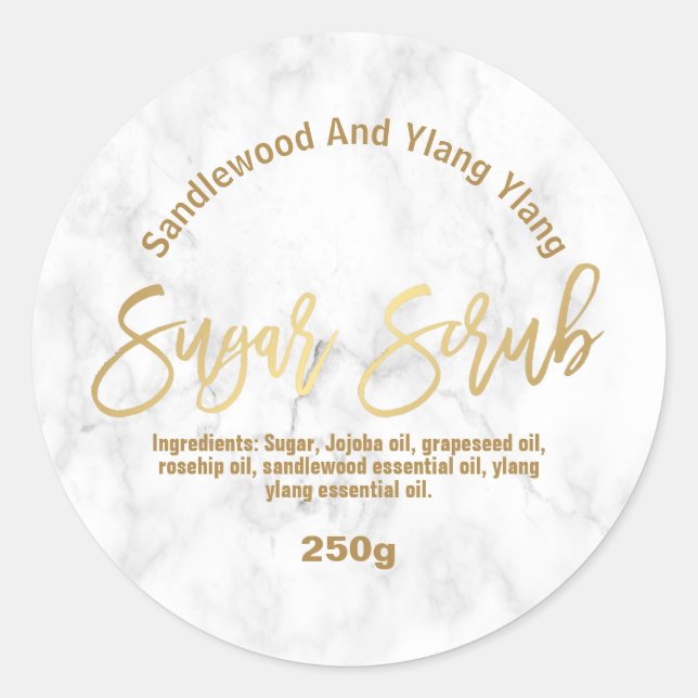 Customisable Sugar Scrub Label (Front)