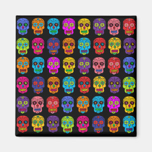 Customisable Sugar Skulls Magnet