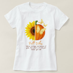 Customisable Sunflower and Pumpkin Fall T-Shirt