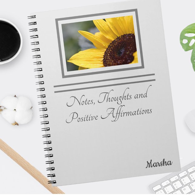 Customisable Sunflower Journal Notebook 6.5"x8.75" (Creator Uploaded)