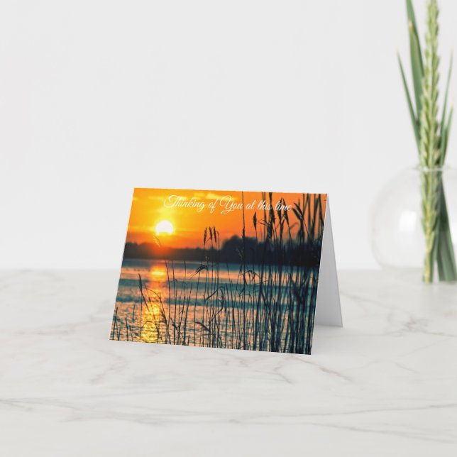 Customisable sunset note card (Front)
