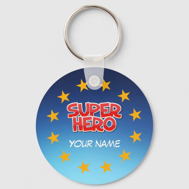 Customisable super hero key ring (Front)