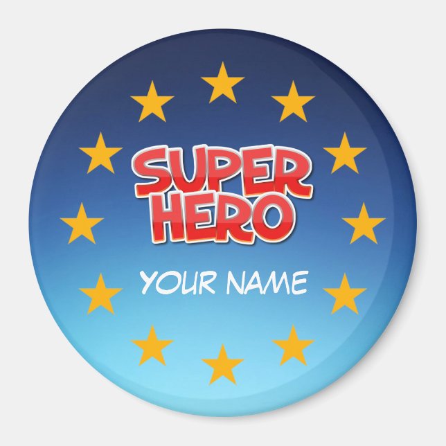 Customisable super hero magnet (Front)