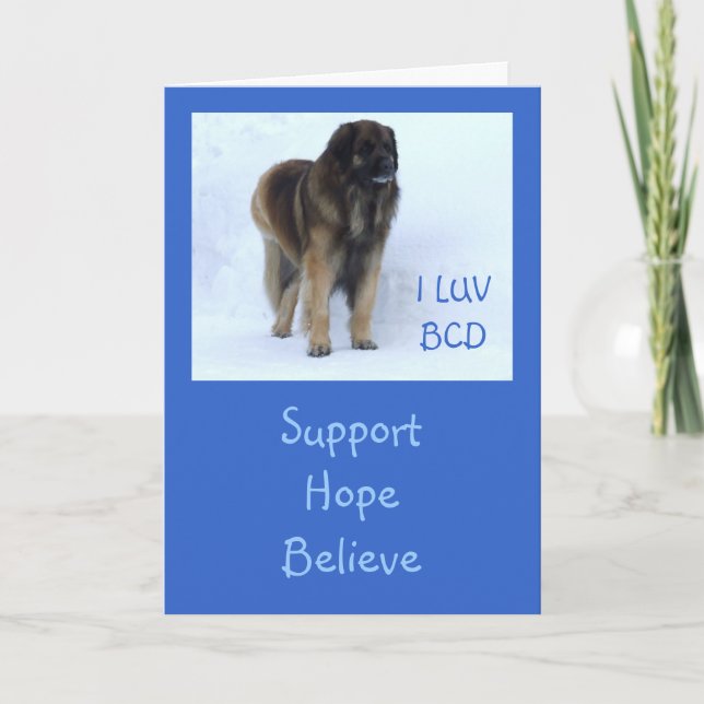 Customisable "Support, Hope, Believe" Card (Front)