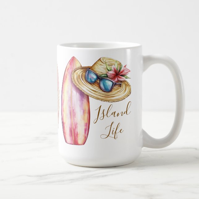 Customisable Surf’s Up Island Life  Coffee Mug (Right)