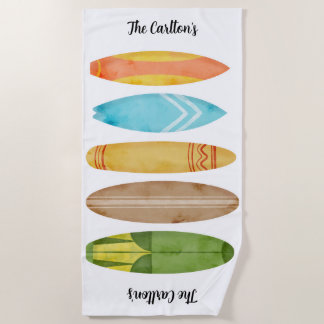 Customisable Surfboard Beach Towel