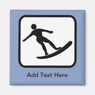Customisable Surfer Logo Magnet