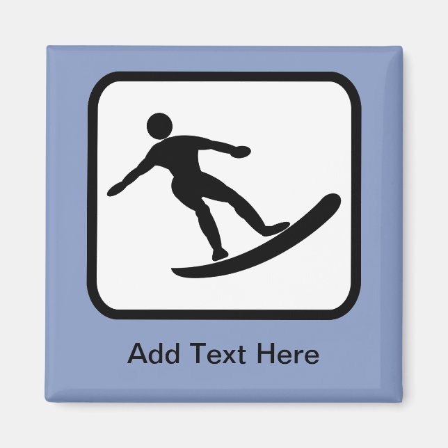 Customisable Surfer Logo Magnet (Front)