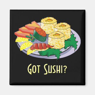 Customisable Sushi Magnet - Add text, background.