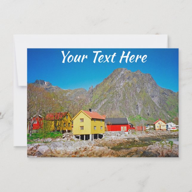 Customisable Svolvaer, Norway card (Front)